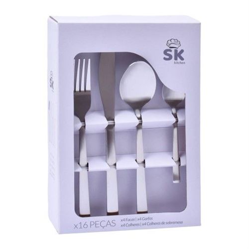 046101 SERVIÇO  16PÇS TALHERES PRATA