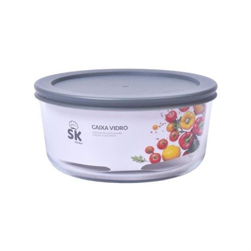 163105 CAIXA VIDRO REDONDO 490ML SK 163-10