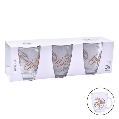 424756 CANECA VIDRO 387ML 3UN SK 424-75