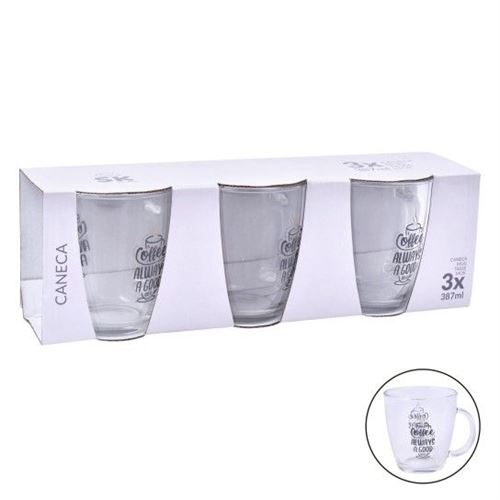 424763 CANECA VIDRO 387ML 3UN SK 424-76