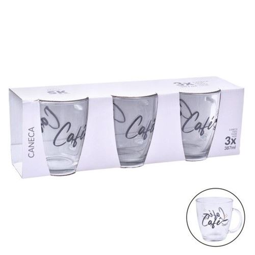 424770 CANECA VIDRO 387ML 3UN SK 424-77