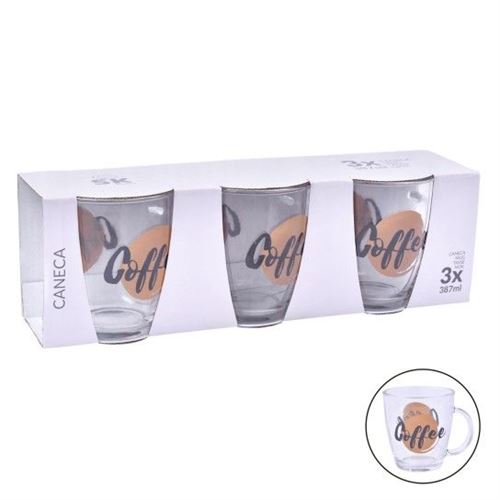 424824 CANECA VIDRO 387ML 3UN SK 424-82