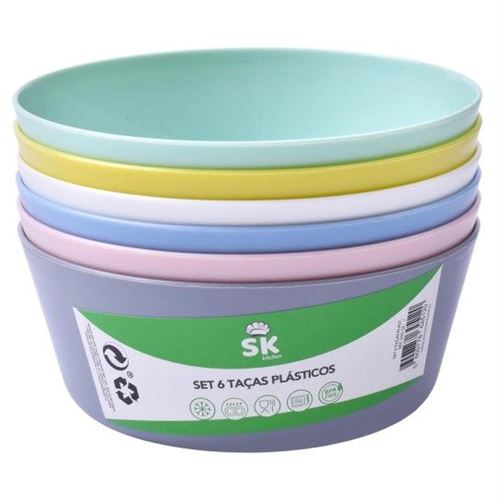 645120 SET 6 TAÇAS PLASTICO 12CM 645-12