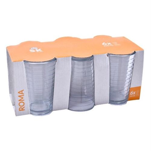 660055 COPO VIDRO PACK6 ROMA