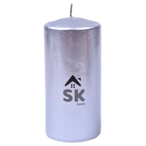 820534 VELA PILLAR 7X15CM PRATA