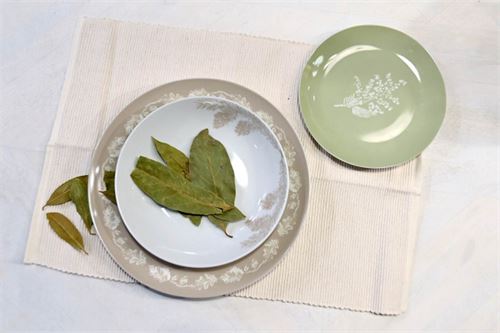 LOIÇA SET 18 PORCELANA 27X27X3 CASTANHO