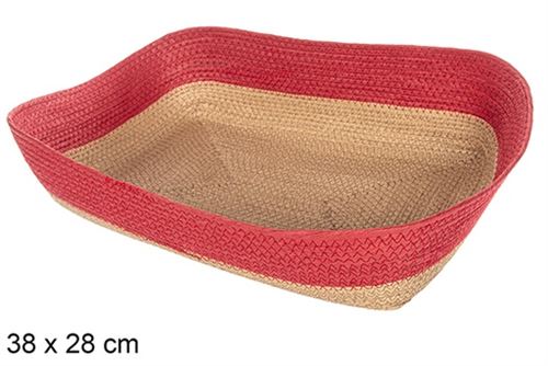 112404 CESTO VERGA/VERMELHO 38X28