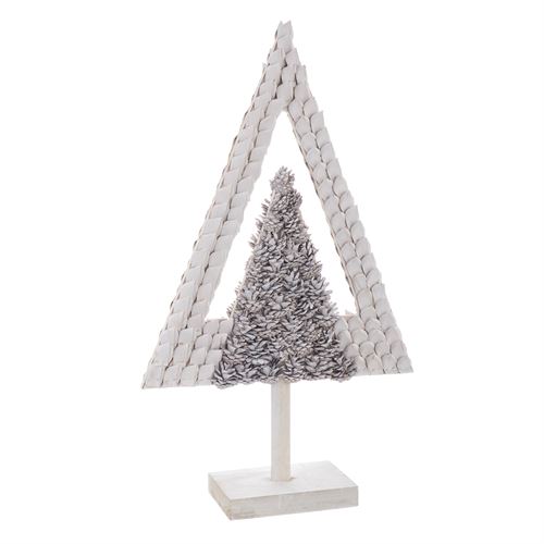 116692 ARVORE TRIÁNGULO MADEIRA 50 X 20 X 83 CM