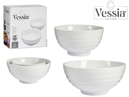 SALADEIRA CERAMICA SET2 20,3 x 20,3 x 9 cm.