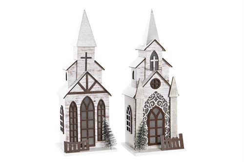 NV-198685 CASA MDF LED 12,5X11X33 IGREJA  2 SURT.