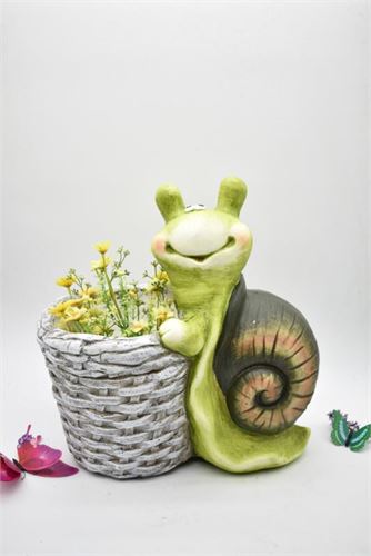69956 VASO CARACOL POLIRESINA 36X22X36CM