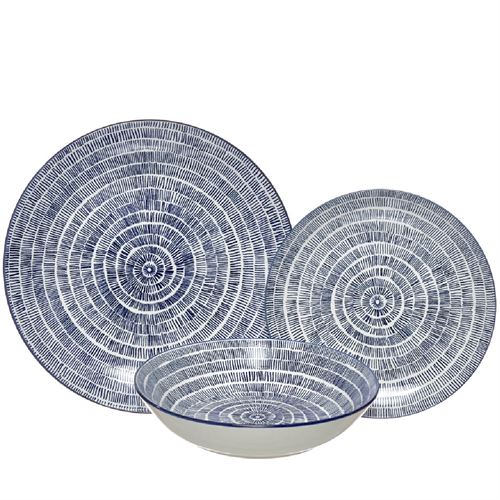 24474 SERVIÇO 18 PÇS PORCELANA AZUL