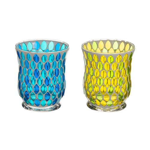 804238 CASTIÇAL. 2/M CRISTAL 9 X 9 X 11 CM