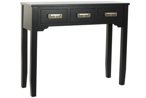 CONSOLA MDF/METAL  PRETO 95X31X79CM 