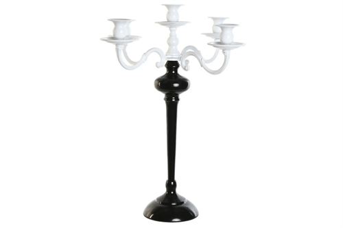 LD-209738 CASTIÇAL DE METAL 45X45X51 BICOLOR
