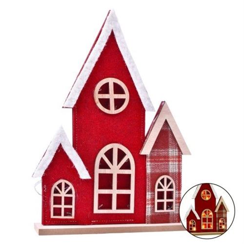 254094 CASA FELTRO C/LUZ 22X4X32CM SK 0247-409