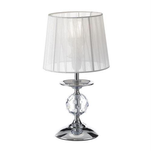 136773 CANDEEIRO METAL/VIDRO BRANCO