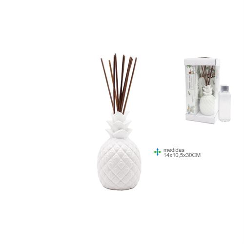 AM-72087 AMBIENTADOR ABACAXI BRANCO 14X10,5CMX30CM