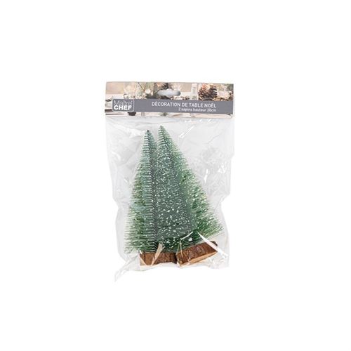 2PZAS DECO MESA ARBOL DE NAVIDAD H20CM