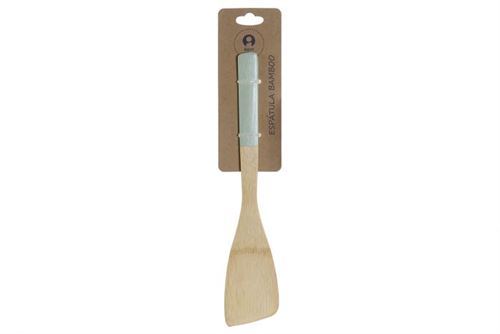 PC-173343 ESPATULA BAMBU 6X2X30CM VERDE MENTA