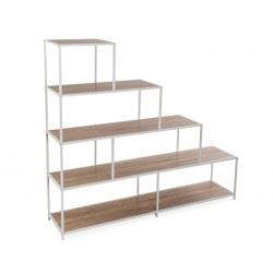 22710042 ESTANTE ESCADA 4 PRATELEIRAS BRANCO 150X33X135