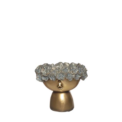 86525 JARRA BUSTO COM FLORES POLIRESINA C 16,00 L 14,00 A 14,00