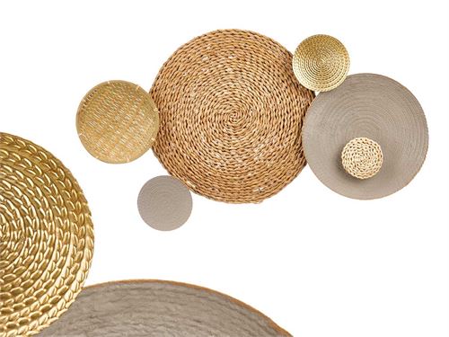 61481 DECORAÇAO DE PAREDE MURAL METAL BAMBU 50X88,9CM