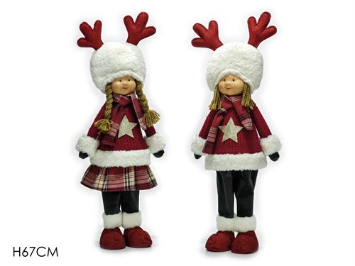 478610 BONECO NATAL GORRO RENA 57CM 2SORTIDO