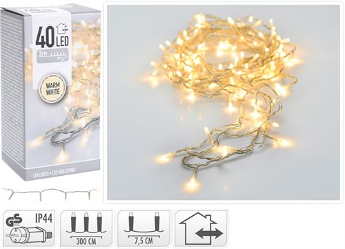 AX8404000 SERIE LUZES 40LED LUZ QUENTE