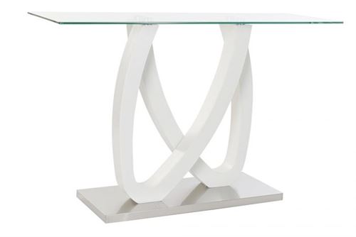 MB-182764 CONSOLA VIDRO MDF 120X40X75 8 MM, BRANCO