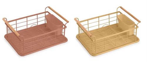 PC-202433 ESCORREDOR DE PRATOS METAL PP 44X32X20 TERRACOTA