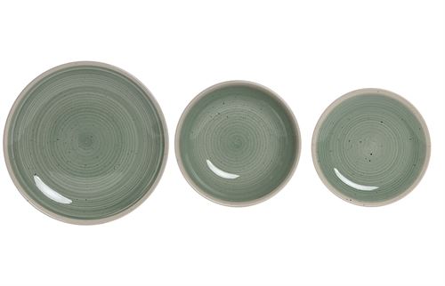PC-219724 SERVIÇO 18PÇS CERAMICA VERDE