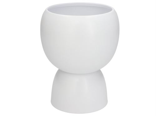 433783 VASO FLOR BRANCA TALIA METAL 17X17X22 CM
