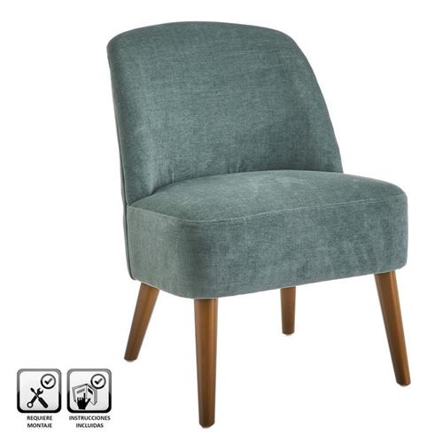 801901 POLTRONA CHENILLE PETTY VERDE 52X58X71
