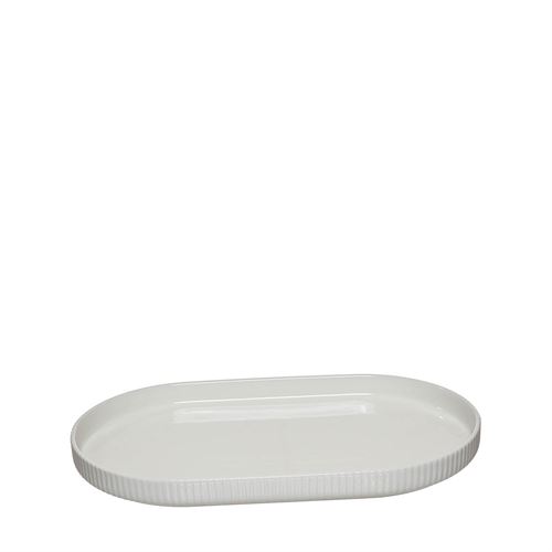 24427 PRATO OVAL CERAMICA NORDIC STRIPES C 31,00 L 18,00 A 2,80