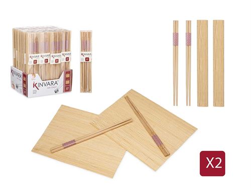 53319 CONJ 4 PALITOS E 2 INDIVIDUAIS BAMBU