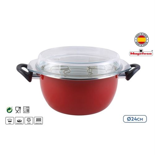 783-01106123 TACHO AÇO VITRIFICADO 24CM C/T VIDRO