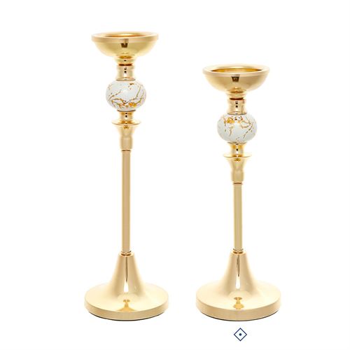 78919 CASTIÇAL DECORATIVO EM METAL E VIDRO C 12,00 L 12,00 A 34,00