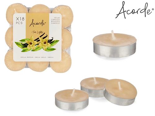 24678 VELA TEALIGHTS BAUNILHA X18