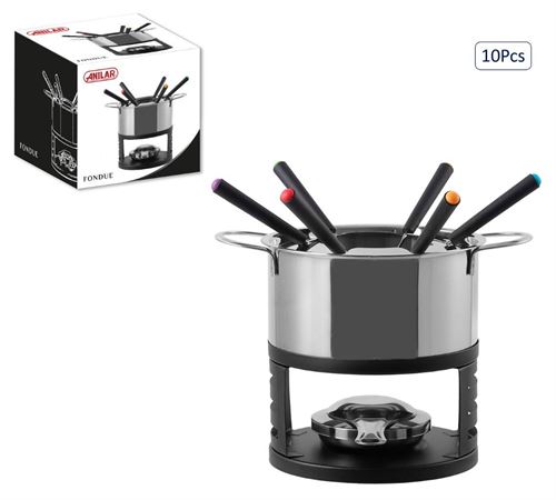 017F2048 FONDUE AÇO INOX 11PÇS