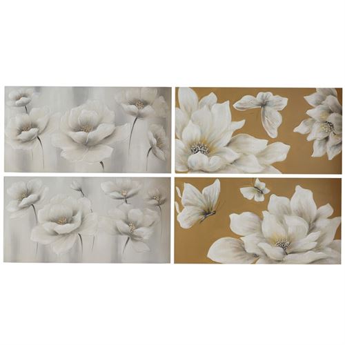 372372 QUADRO FLOR PURA 4 SORTIDA 60X120X3CM