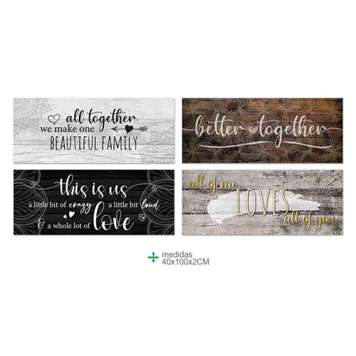 BD-74692 QUADRO TELA 100X40X2CM