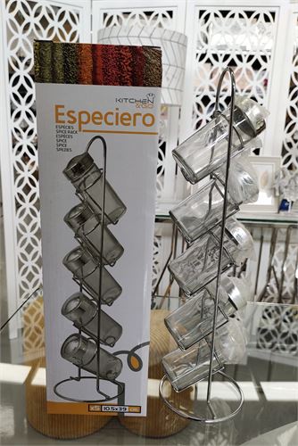 38971 ESPOSITOR ESPECIARIAS MTL/VDR 10,5X39CM