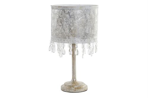 LA-206362 CANDEEIRO DE MESA METAL ACR LICO 26,5X50 FOLHAS