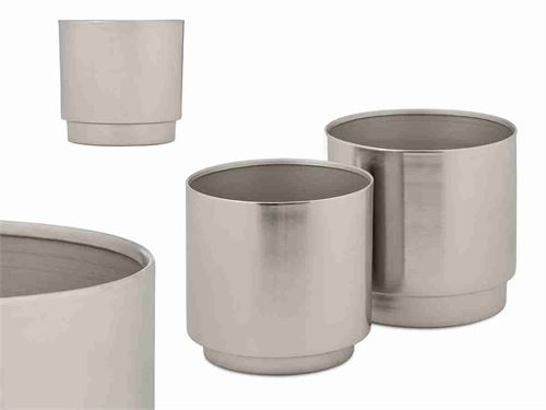 67694 CJ-2 VASOS PRATEADOS METAL