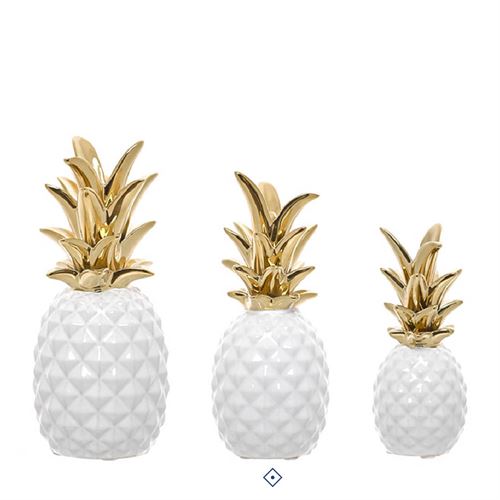 27069  ANANAS CERAMICA DECORATIVO 9X9X18