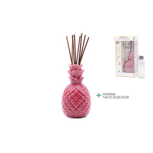 AM-76084 AMBIENTADOR ABACAXI CERAMICA ROSA 14x10,5x29,5cm