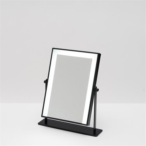 ESPELHO VANITY COM LUZ LED METAL PRETO 24 X 6 X 29 CM