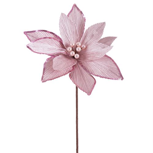 742154 POINSETTIA POLIESTER ROSA 27 X 27 X 40 CM