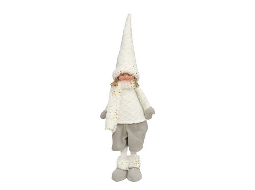 5027 MENINA GORRO BRANCO 63X14X9CM